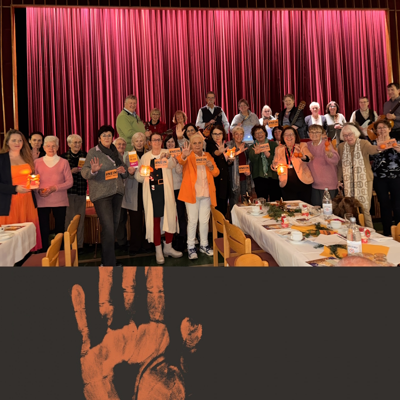 Orange Day beim Weihnachtskaffee der Frauen Union Bochum - Foto: Laura Suchan / 
Symbolbild der Frauen Union Deutschlands zum Orange Day - Foto: CDU
